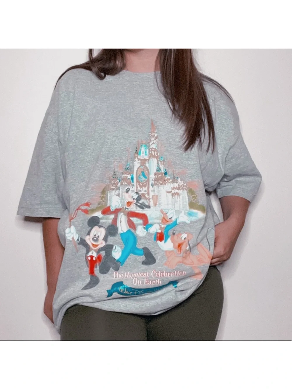 Disney Vintage Walt Disney World T-Shirt Size XL Short Sleeve Gray